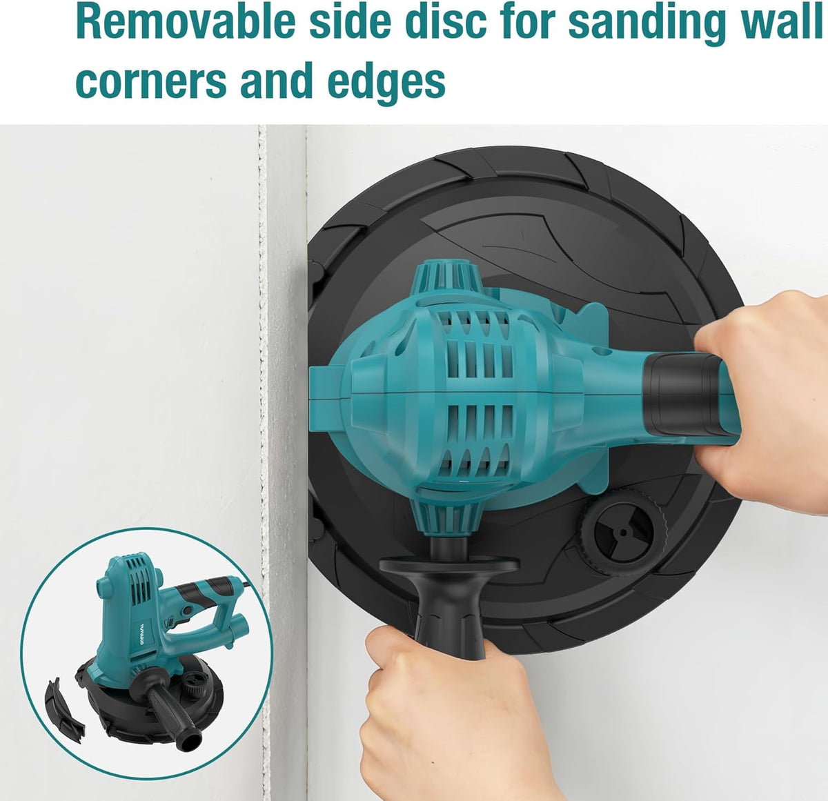 Onemana Electric Drywall Sander 750W with Vacuum Dust Collection Blue Color