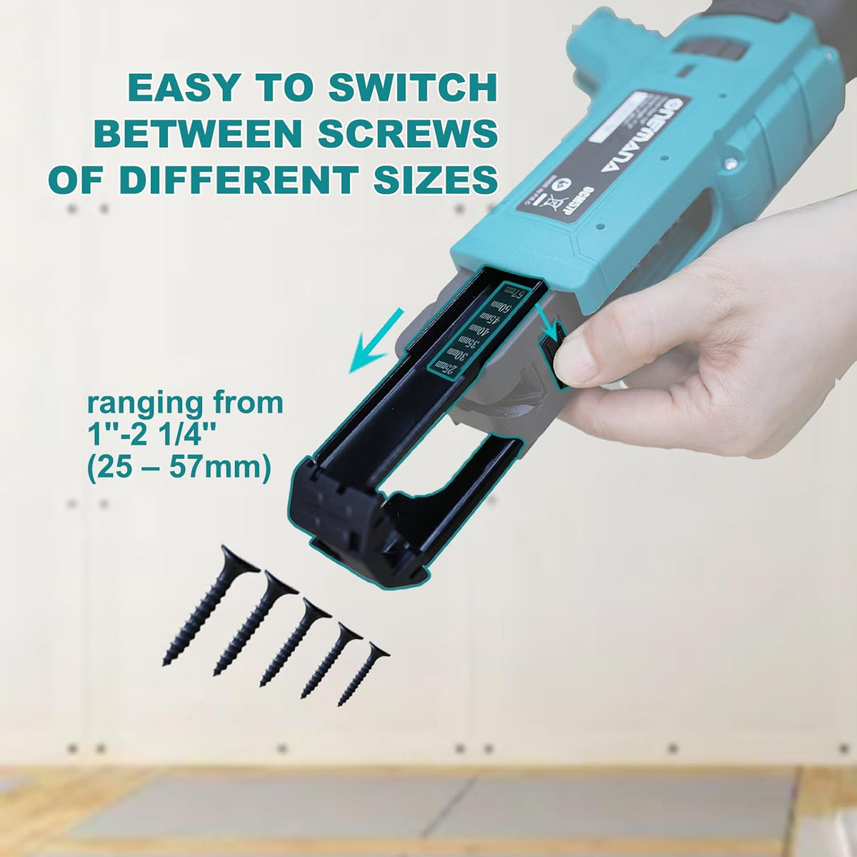 Onemana 20V Brushless Drywall Screw Gun, Tool Only, 4200RPM, Auto-Feed