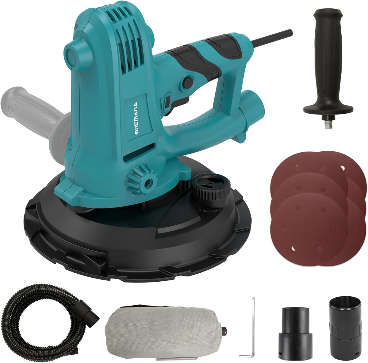 Onemana Electric Drywall Sander 750W with Vacuum Dust Collection Blue Color