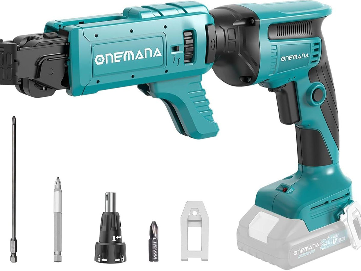 Onemana 20V Brushless Drywall Screw Gun, Tool Only, 4200RPM, Auto-Feed