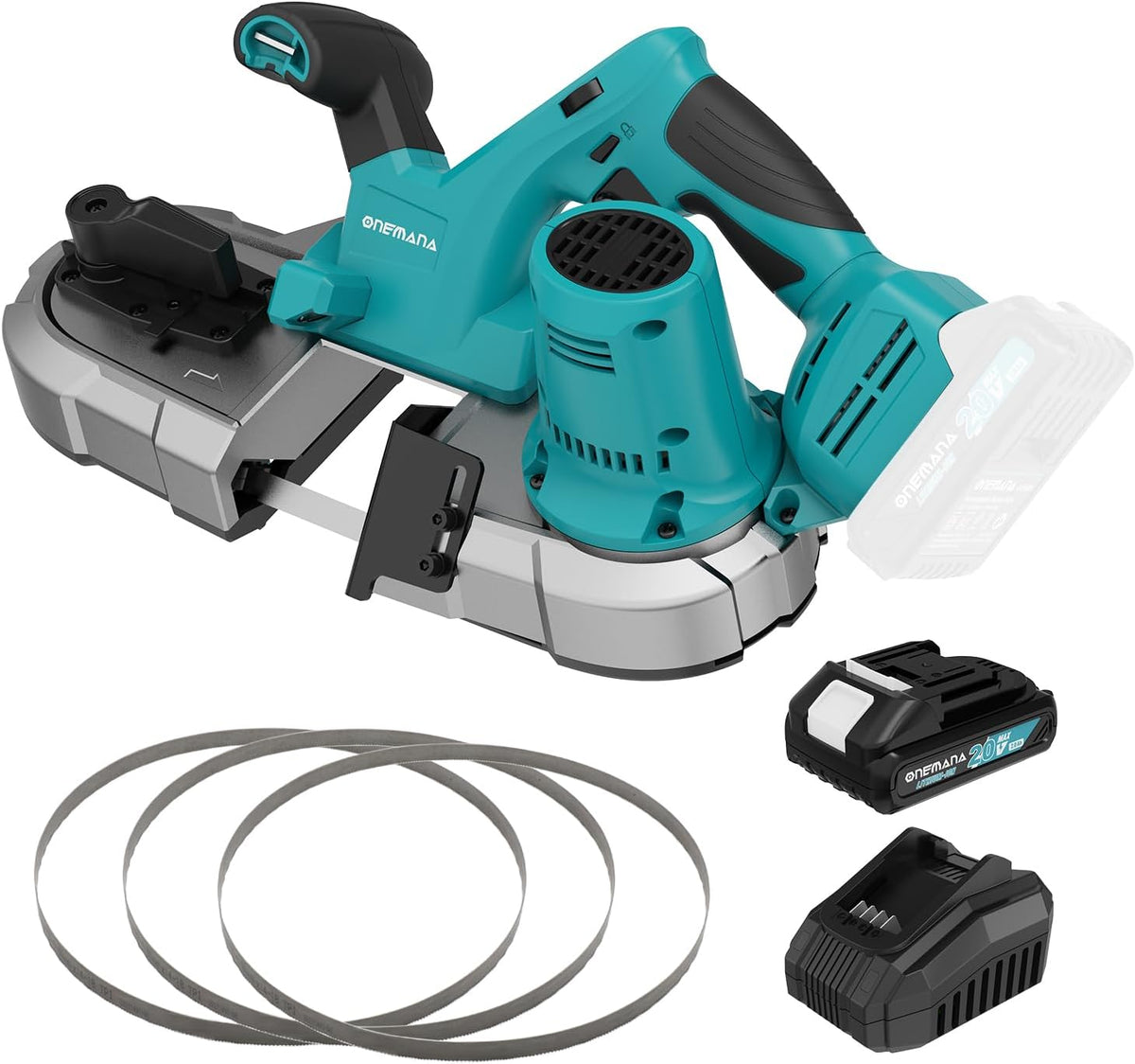 Onemana 20V Brushless Cordless Band Saw,2.5-Inch, 6-Speed