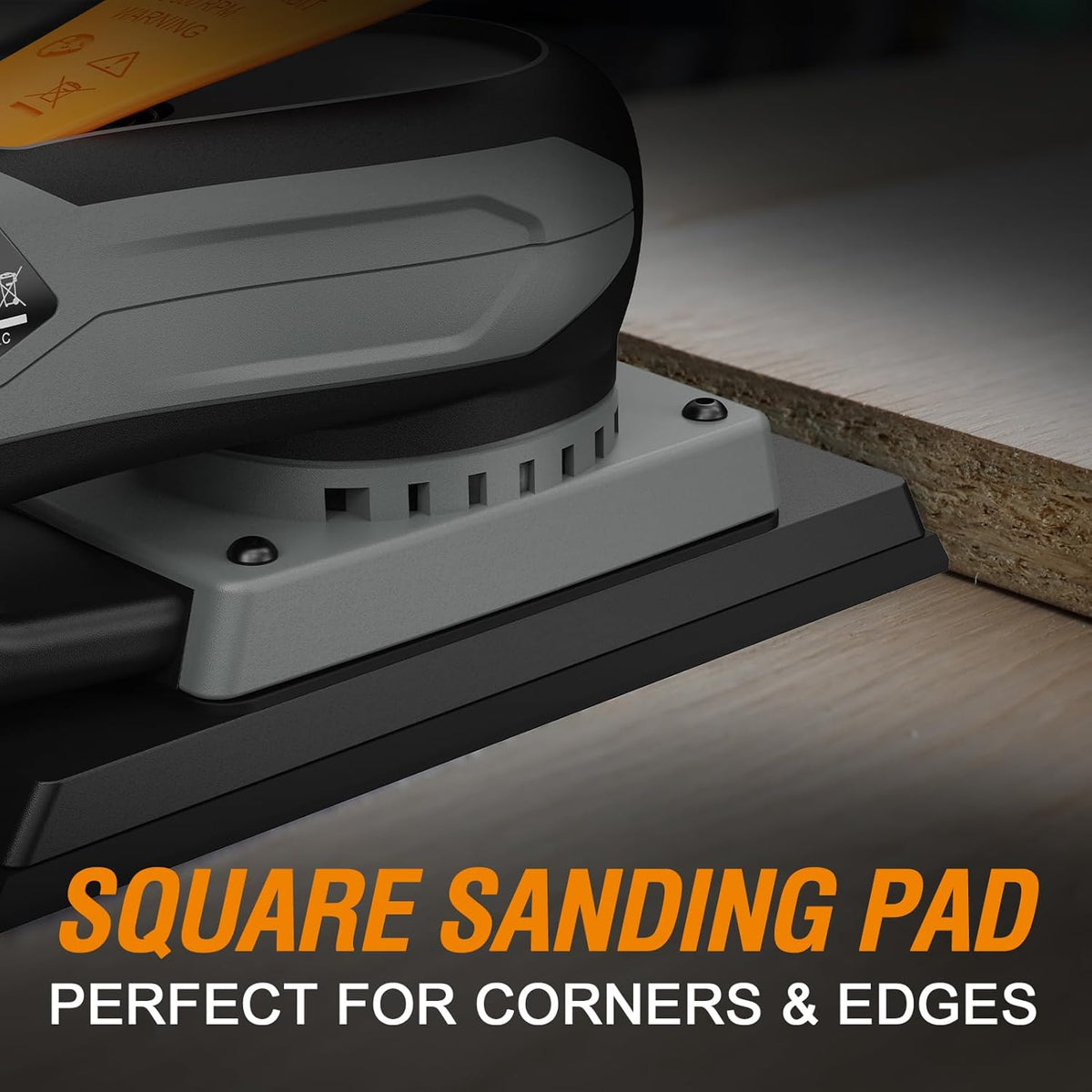 Onemana 350W Brushless Square Base Orbital Sander With Dust Collection
