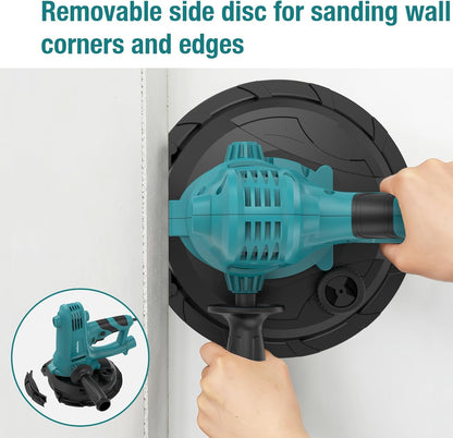Onemana Electric Drywall Sander 750W with Vacuum Dust Collection Blue Color