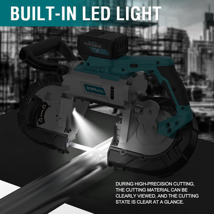 Onemana 20V Brushless Cordless Band Saw, 5-Inch,6-Speed (Tool Only)