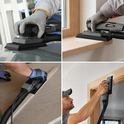 Onemana 350W Brushless Square Base Orbital Sander With Dust Collection