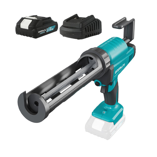 Onemana 20V Cordless Caulk Gun Kit, 2.0Ah Battery & Charger, LED