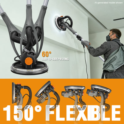 Onemana Flodable Drywall Sander with Vacuum, 820W Popcorn Ceiling Removal Tool