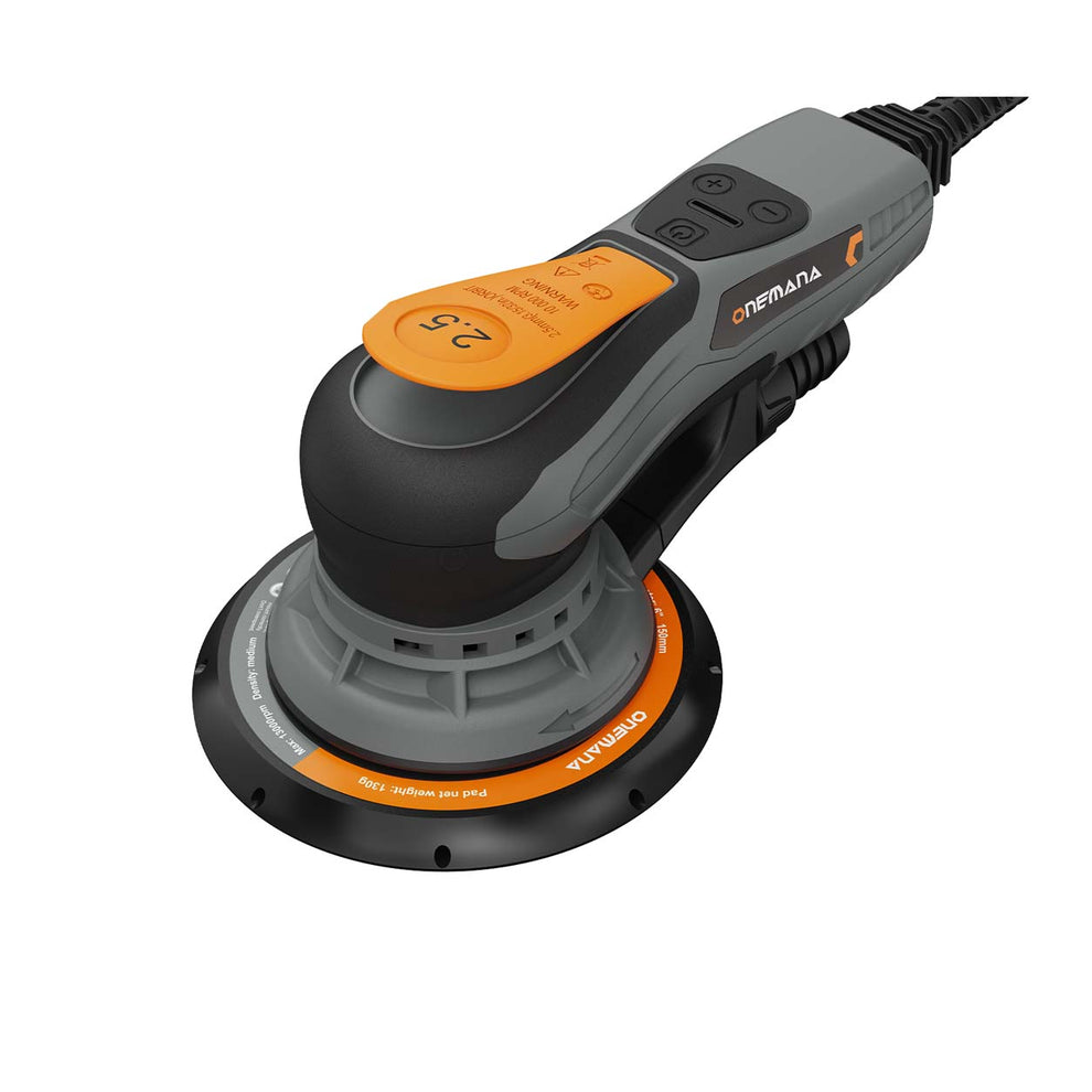 Onemana 350W Brushless Random Orbital Sander, 2.5mm Orbit, 6